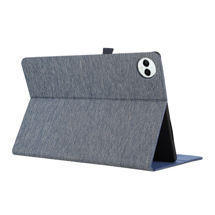 For Huawei MatePad Pro 12.2 (2024) Leather Case Card Holder Cloth Texture Tablet Stand Cover - Blue
