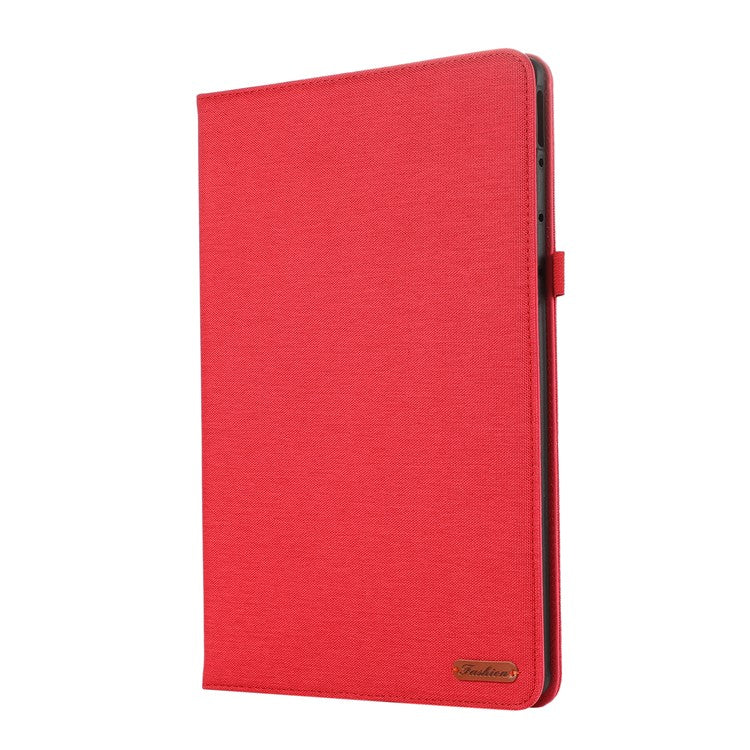 For Huawei MatePad Pro 12.2 (2024) Leather Case Card Holder Cloth Texture Tablet Stand Cover - Red