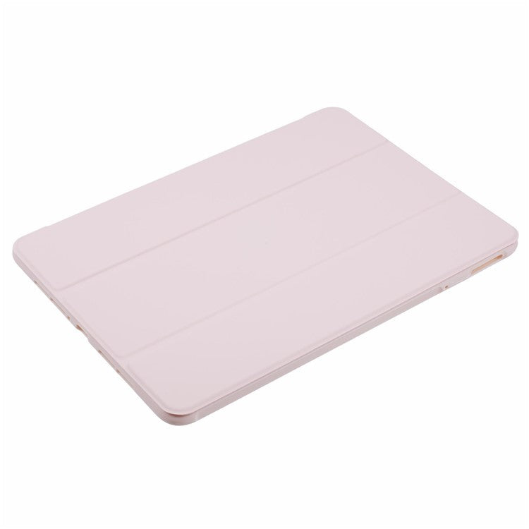 For OnePlus Pad 2 Case PU Leather+Silicone Tri-Fold Stand Tablet Cover - Pink