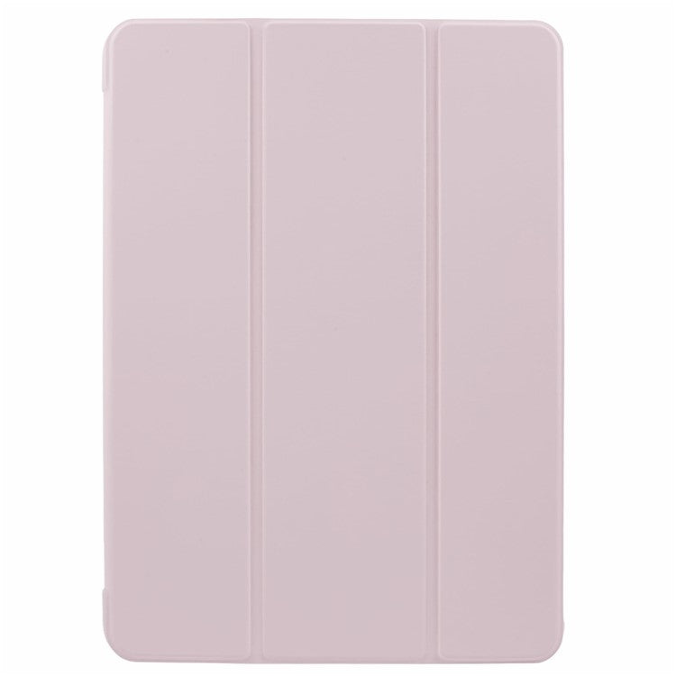 For OnePlus Pad 2 Case PU Leather+Silicone Tri-Fold Stand Tablet Cover - Pink