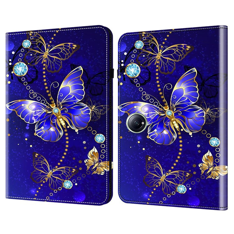 For OnePlus Pad 2 / Pad Pro Case Pattern Printed Leather Tablet Cover with Card Slot - Butterfly