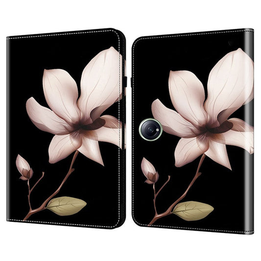 For OnePlus Pad 2  /  Pad Pro Case Pattern Printed Leather Tablet Cover with Card Slot - Pink Flower