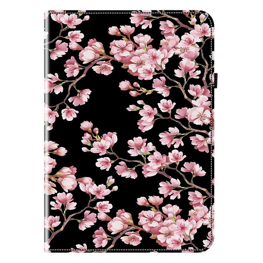 For Lenovo Tab P12 Pro 12.7 2025 / Xiaoxin Pad Pro 12.7 (2025) Leather Case Pattern Printed Stand Tablet Cover with Card Slots - Plum Blossom