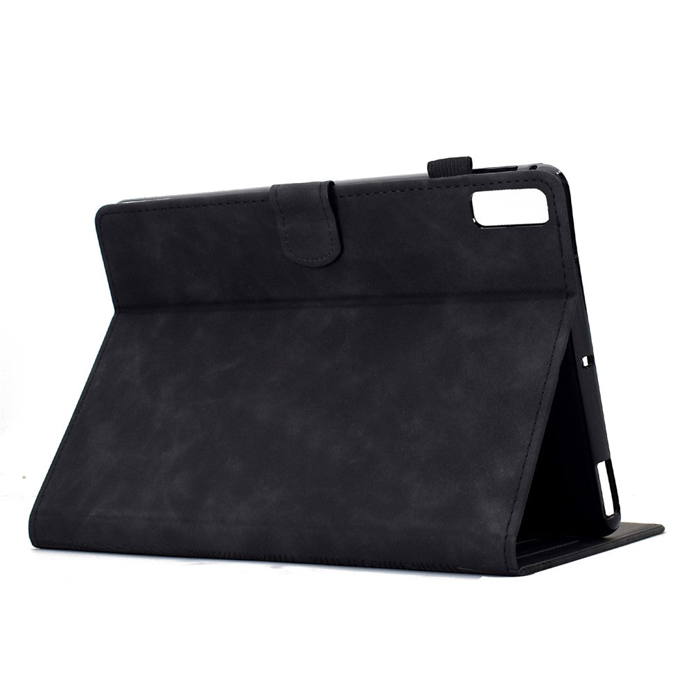 For Lenovo Tab M9 TB-310FU Case Cats Imprinted PU Leather Card Slots Tablet Cover - Black