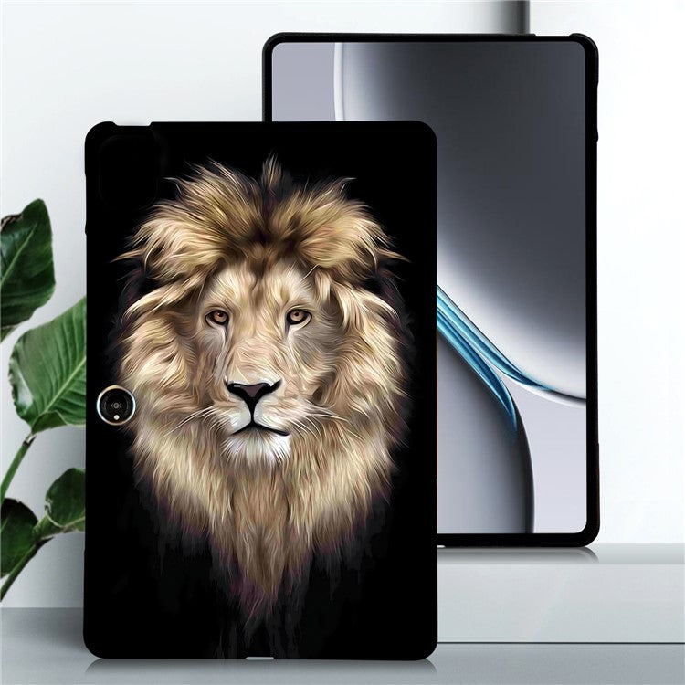 TPU Case for Oppo Pad Neo / Pad Air 2 / OnePlus Pad Go Pattern Printing Slim Tablet Protective Cover - Lion