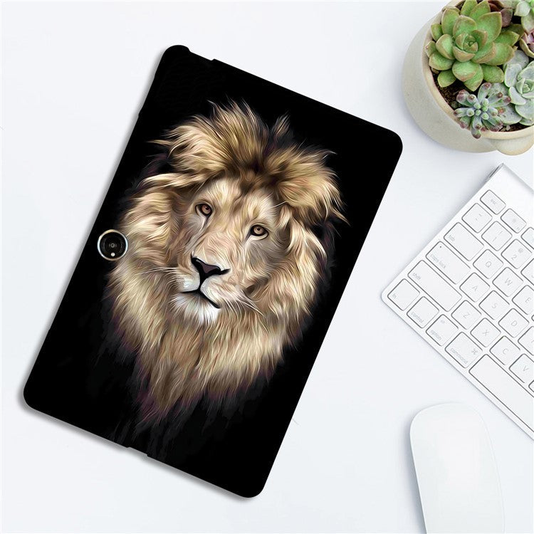 TPU Case for Oppo Pad Neo / Pad Air 2 / OnePlus Pad Go Pattern Printing Slim Tablet Protective Cover - Lion