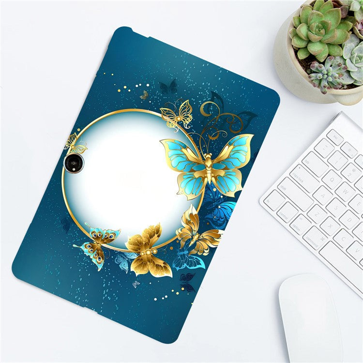 TPU Case for Oppo Pad Neo / Pad Air 2 / OnePlus Pad Go Pattern Printing Slim Tablet Protective Cover - Butterfly Wreath