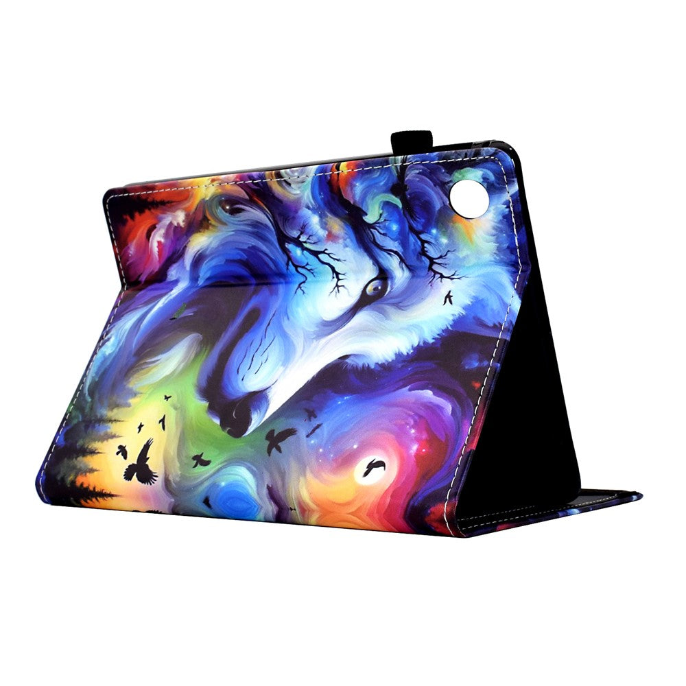 For Lenovo Tab M10 (Gen 3) Case Pattern Printing Card Holder Leather Tablet Stand Cover - Dog