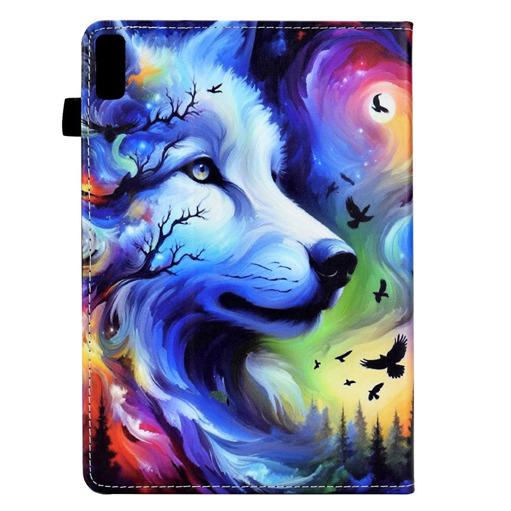 For Lenovo Tab M9 TB-310FU Case Pattern Printing Tablet Cover Shockproof Leather Card Holder Stand Case - Dog