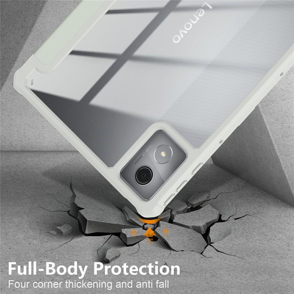 For Lenovo Tab K11 Plus TB230XC Case Auto Sleep / Wake PU Leather Flip Tablet Cover Triple-Fold Stand - Grey