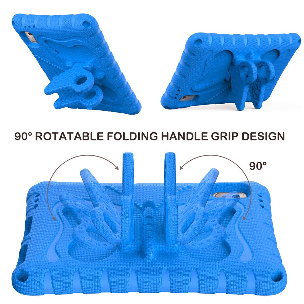 For Lenovo Tab M9 Case Butterfly Kickstand EVA Tablet Cover with Shoulder Strap - Blue