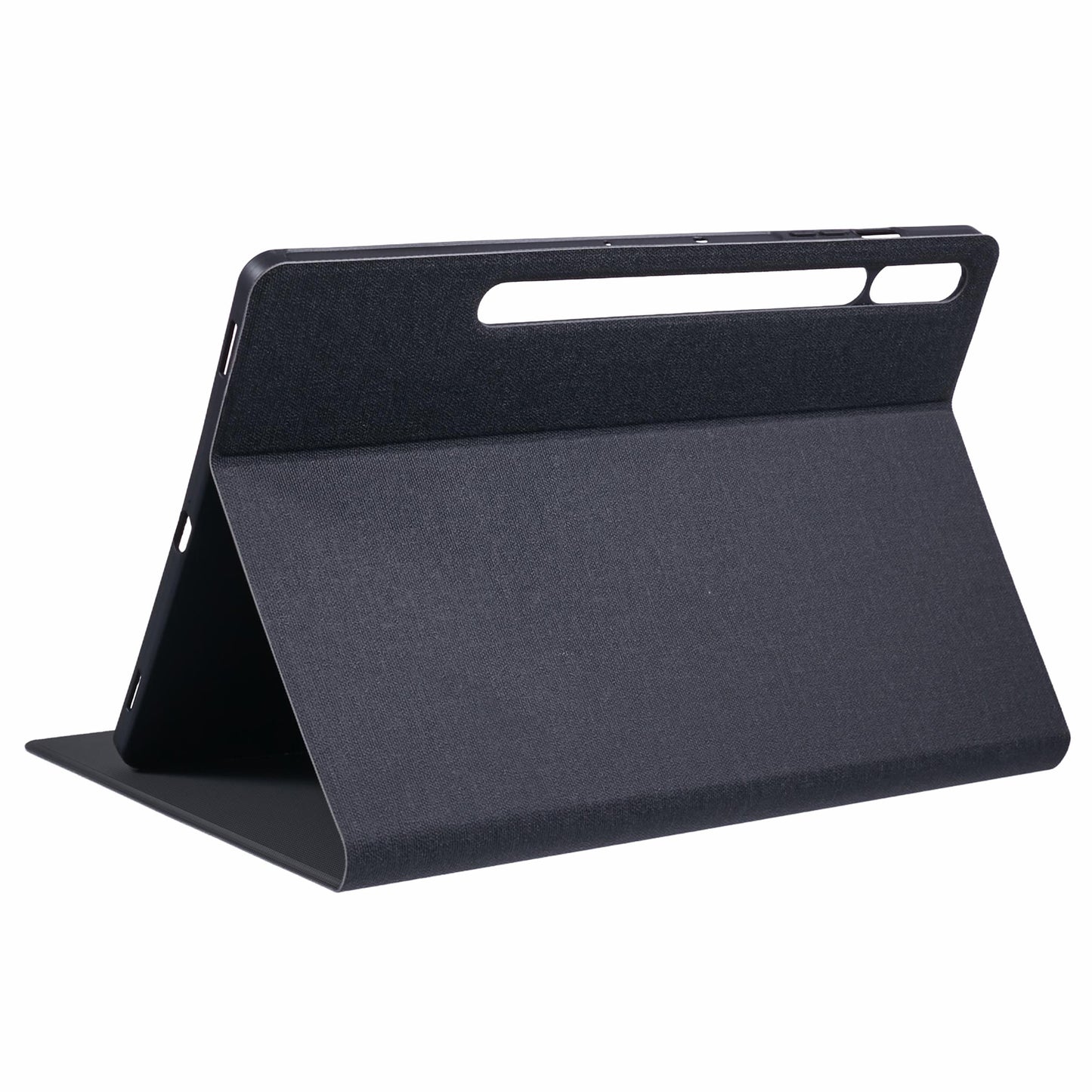 X-LEVEL For Samsung Galaxy Tab S9+ X810, X816B, X818U / Tab S9 FE+ Case Cloth Texture Leather Tablet Cover - Black