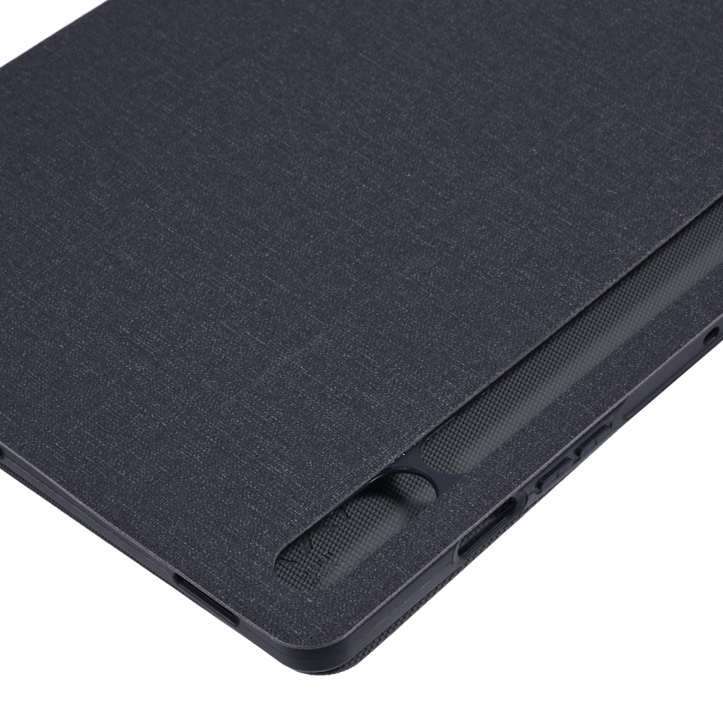 X-LEVEL For Samsung Galaxy Tab S9+ X810, X816B, X818U / Tab S9 FE+ Case Cloth Texture Leather Tablet Cover - Black