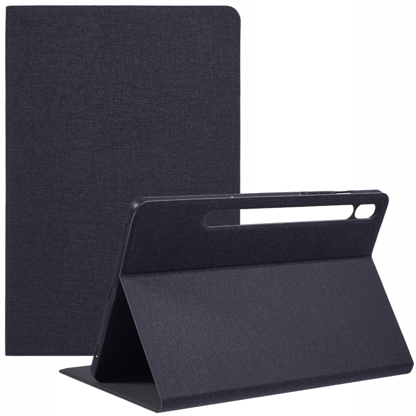 X-LEVEL For Samsung Galaxy Tab S9 X710, X716B, X718U / Tab S9 FE Case Cloth Texture Leather Tablet Cover - Black