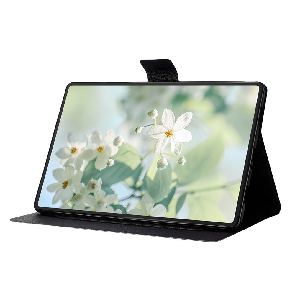 For Lenovo Tab M9 TB-310FU Case Pattern Printed Stand Litchi Texture Leather Tablet Cover with Card Slots - Cat