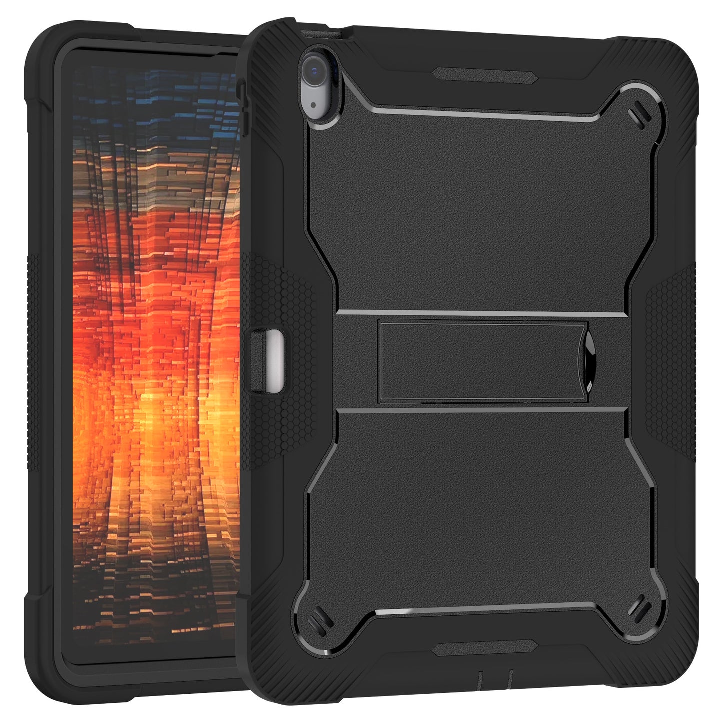 Bulk Buy Tablet Case For Samsung Galaxy Tab S10+ / S9 FE+ / S9+ Kickstand Silicone + PC Impact Protective Tablet Cover - Black