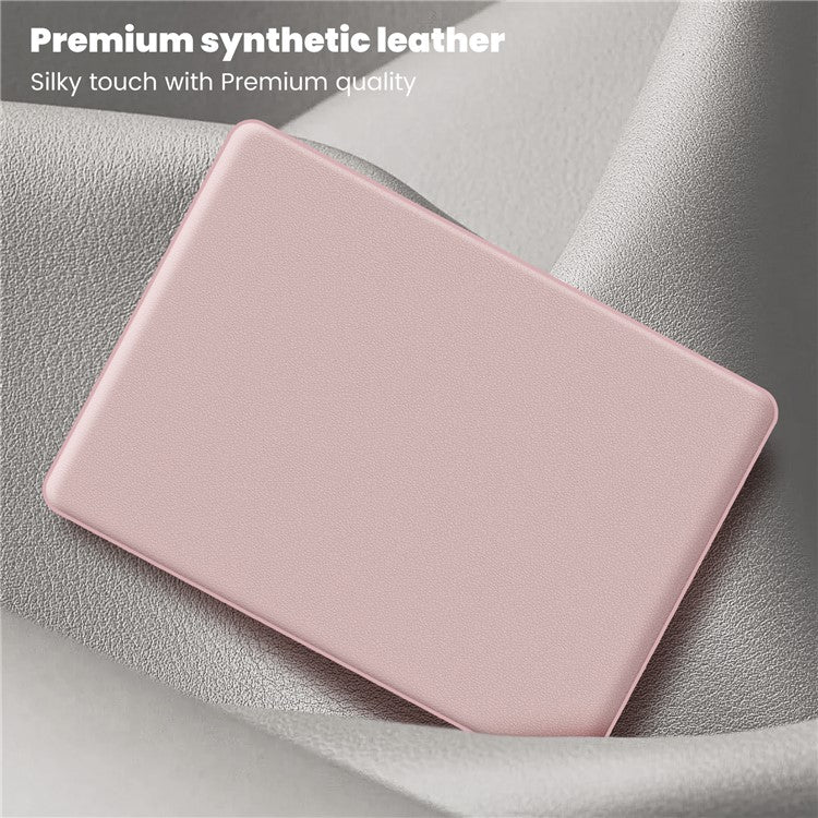 For MacBook Pro 14 inch (2023) / (2021) A2442 M1 Pro / M1 Max / A2779 / M3 A2918 A2992 Laptop Case Anti-Slip PC+PU Leather Flip Cover - Pink
