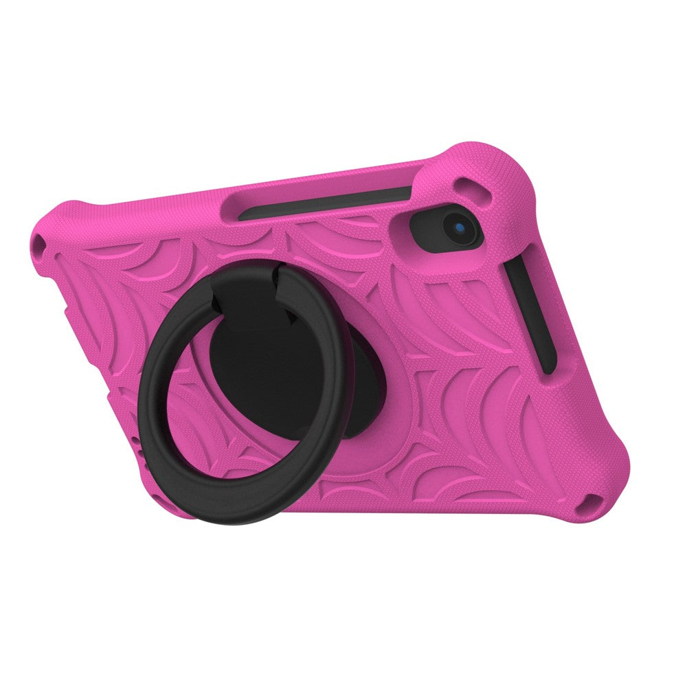 For Lenovo Tab M8 TB-8505/TB-8705/TB-8506 (2021) Shockproof EVA Case Anti-Scratch Protective Cover Kickstand Tablet Case with Shoulder Strap - Rose