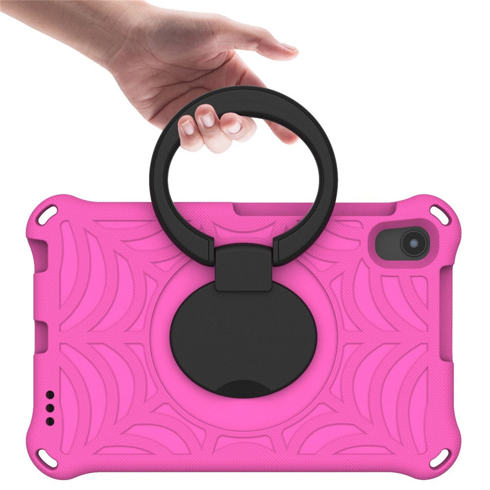 For Lenovo Tab M8 TB-8505/TB-8705/TB-8506 (2021) Shockproof EVA Case Anti-Scratch Protective Cover Kickstand Tablet Case with Shoulder Strap - Rose