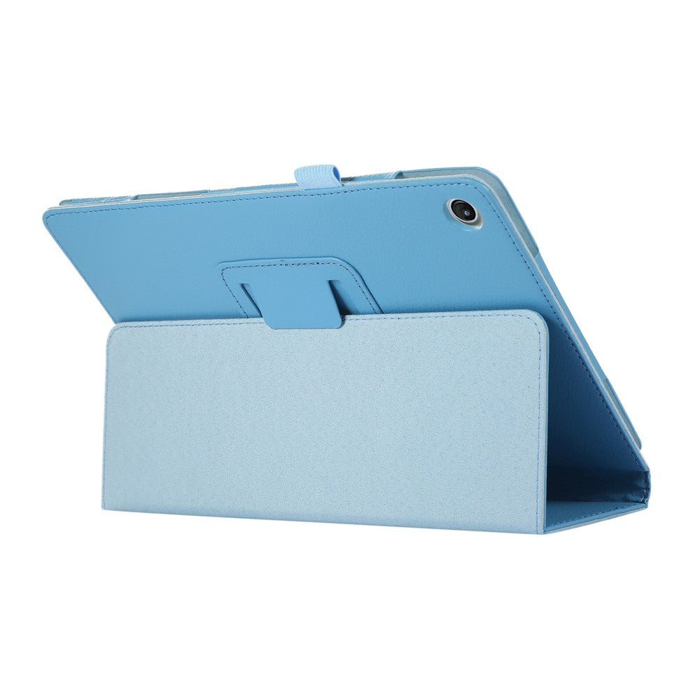 Shockproof Case for Lenovo Tab M10 Plus (3rd Gen) / Xiaoxin Pad 2022 10.6 inch Litchi Texture PU Leather Folio Flip Cover Folding Stand Tablet Case - Baby Blue