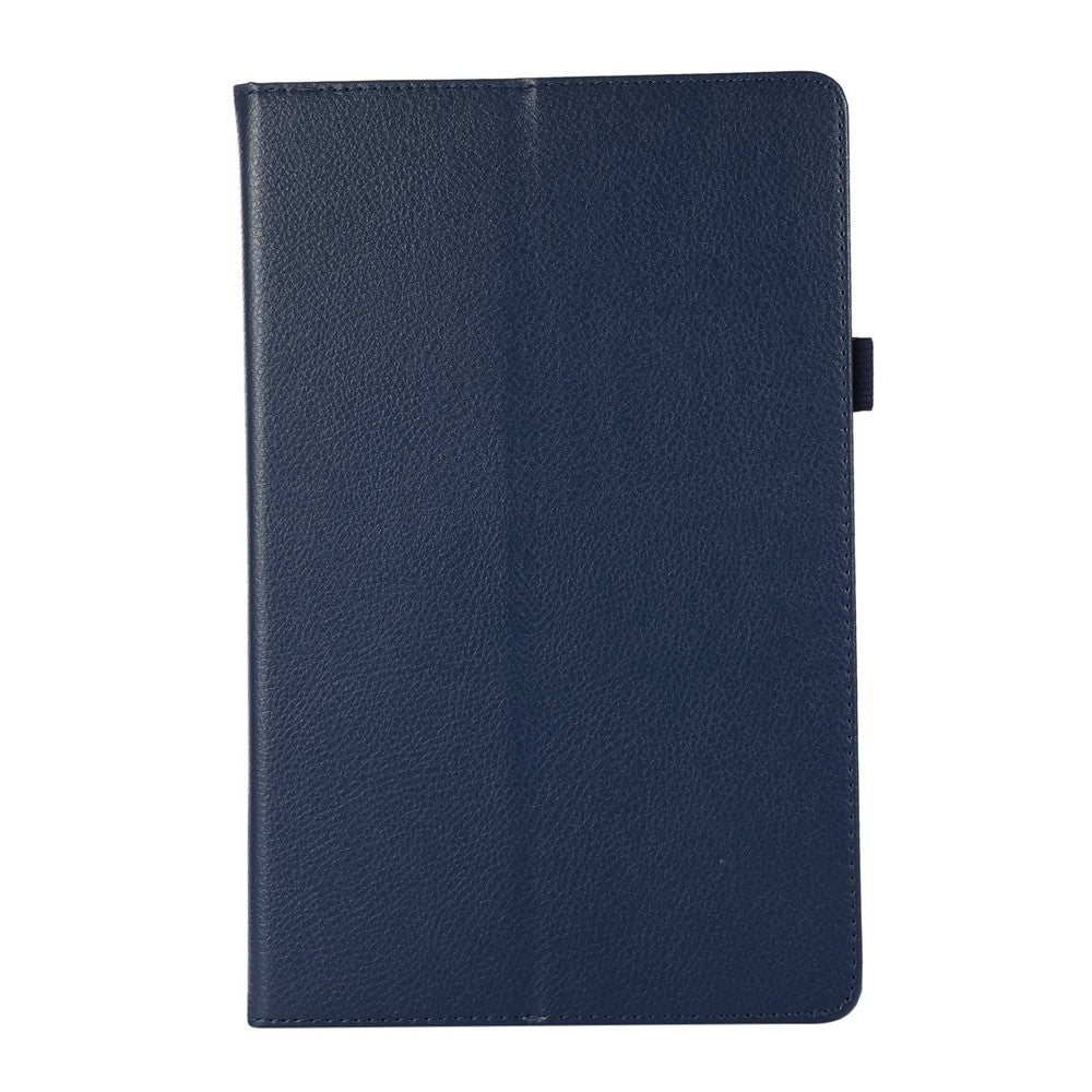 Shockproof Case for Lenovo Tab M10 Plus (3rd Gen) / Xiaoxin Pad 2022 10.6 inch Litchi Texture PU Leather Folio Flip Cover Folding Stand Tablet Case - Dark Blue