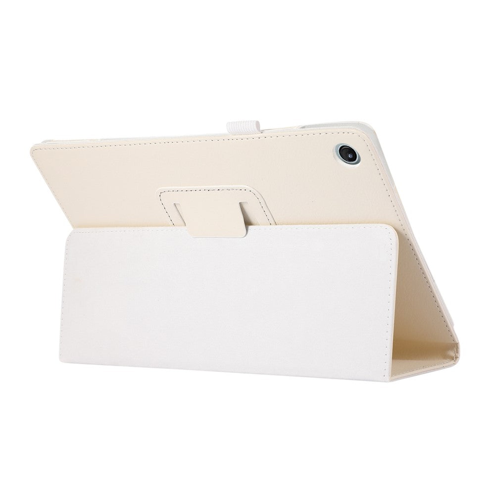 Shockproof Case for Lenovo Tab M10 Plus (3rd Gen) / Xiaoxin Pad 2022 10.6 inch Litchi Texture PU Leather Folio Flip Cover Folding Stand Tablet Case - White