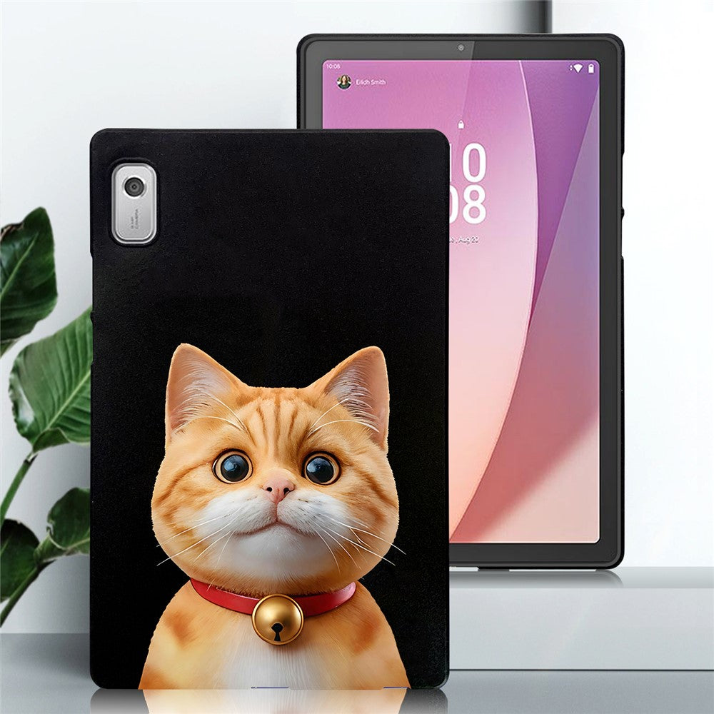 For Lenovo Tab M9 Case Pattern Printing Slim TPU Tablet Protective Cover - Shorthair Cat
