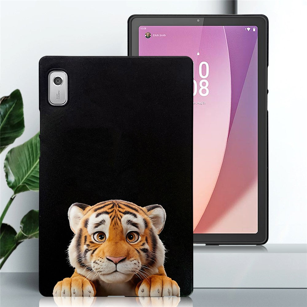 For Lenovo Tab M9 Case Pattern Printing Slim TPU Tablet Protective Cover - Little Tiger