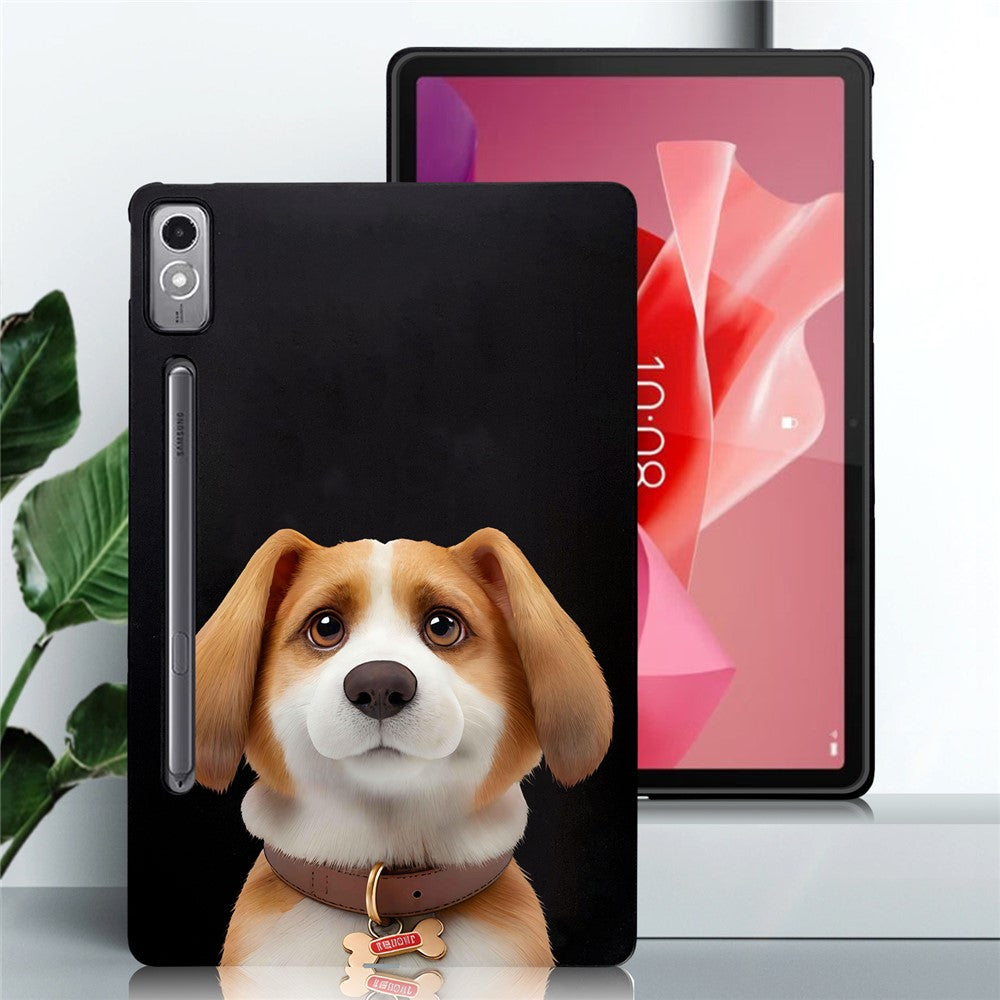 For Lenovo Tab P12 Case Pattern Printing Slim TPU Tablet Protective Cover - Harrier Beagle