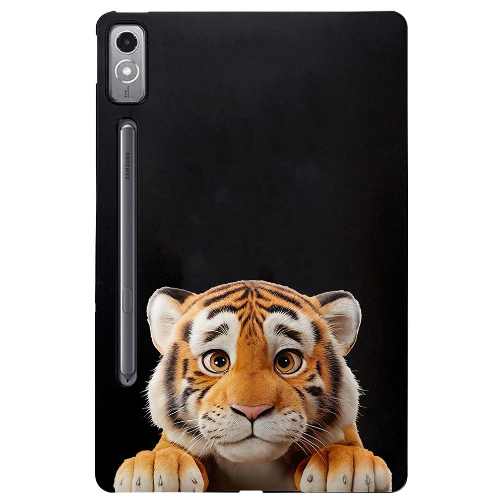 For Lenovo Tab P12 Case Pattern Printing Slim TPU Tablet Protective Cover - Little Tiger
