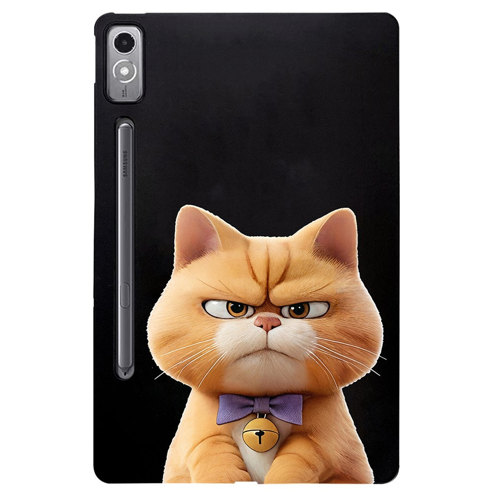 For Lenovo Tab P12 Case Pattern Printing Slim TPU Tablet Protective Cover - Garfield Cat