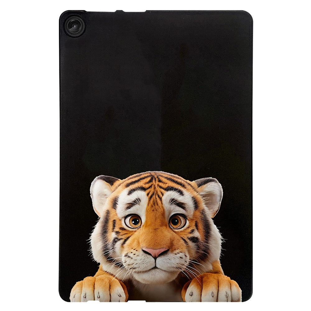 For Lenovo Tab M10 (Gen 3) Case Pattern Printing Slim TPU Tablet Protective Cover - Little Tiger