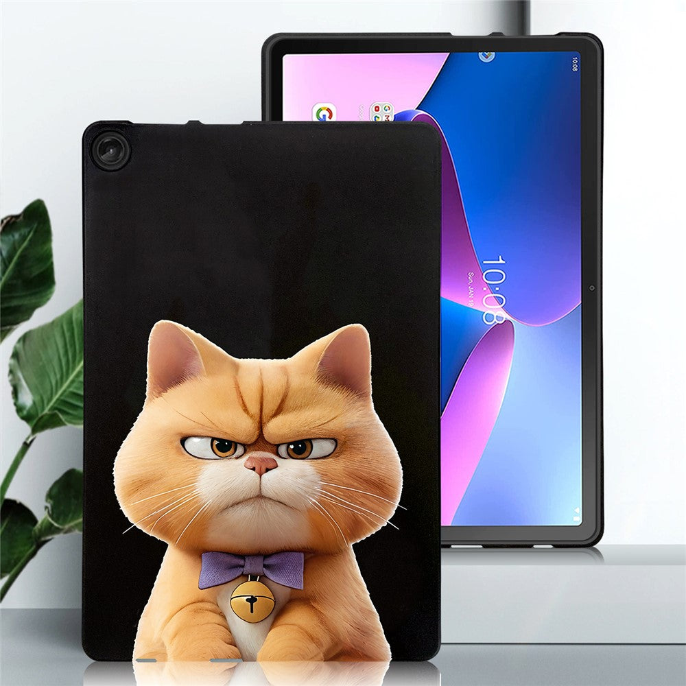 For Lenovo Tab M10 (Gen 3) Case Pattern Printing Slim TPU Tablet Protective Cover - Garfield Cat