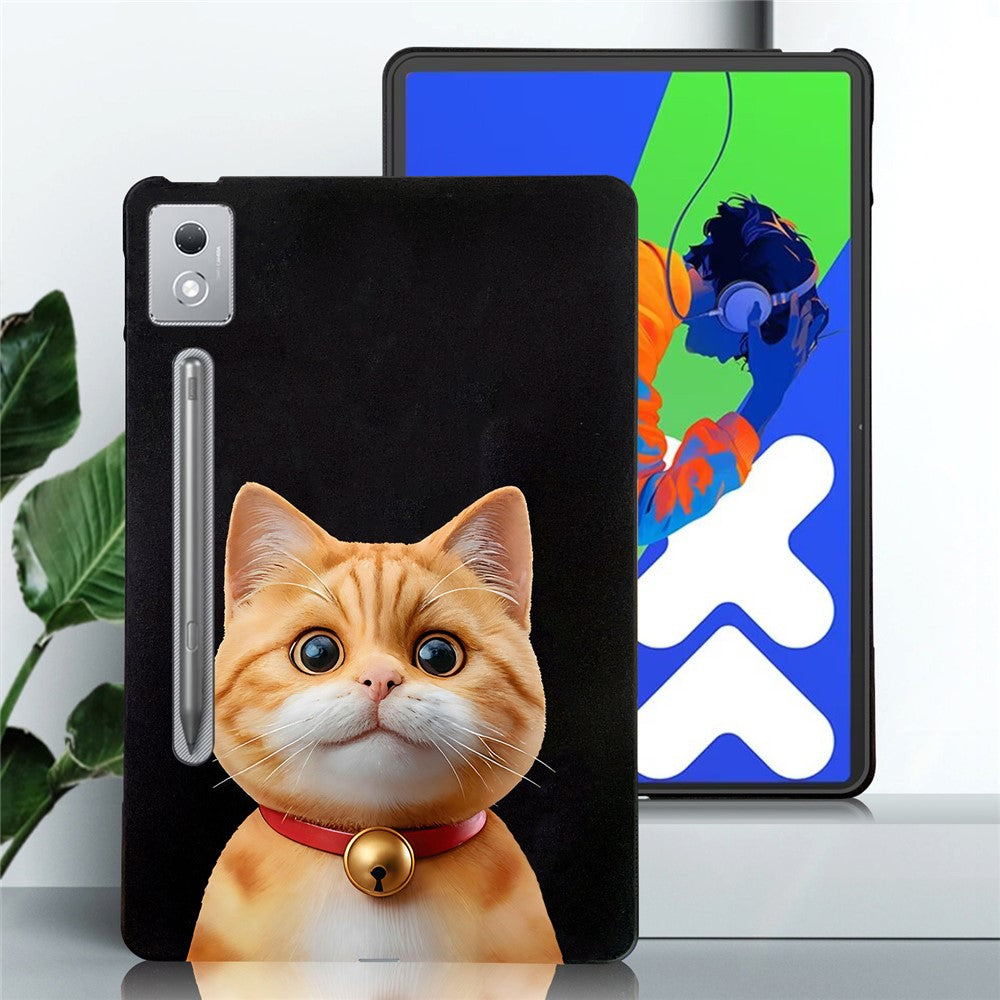 For Lenovo Tab P12 Pro 12.7 2025  /  Xiaoxin Pad Pro 12.7 (2025) Case Pattern Printing Slim TPU Tablet Protective Cover - Shorthair Cat