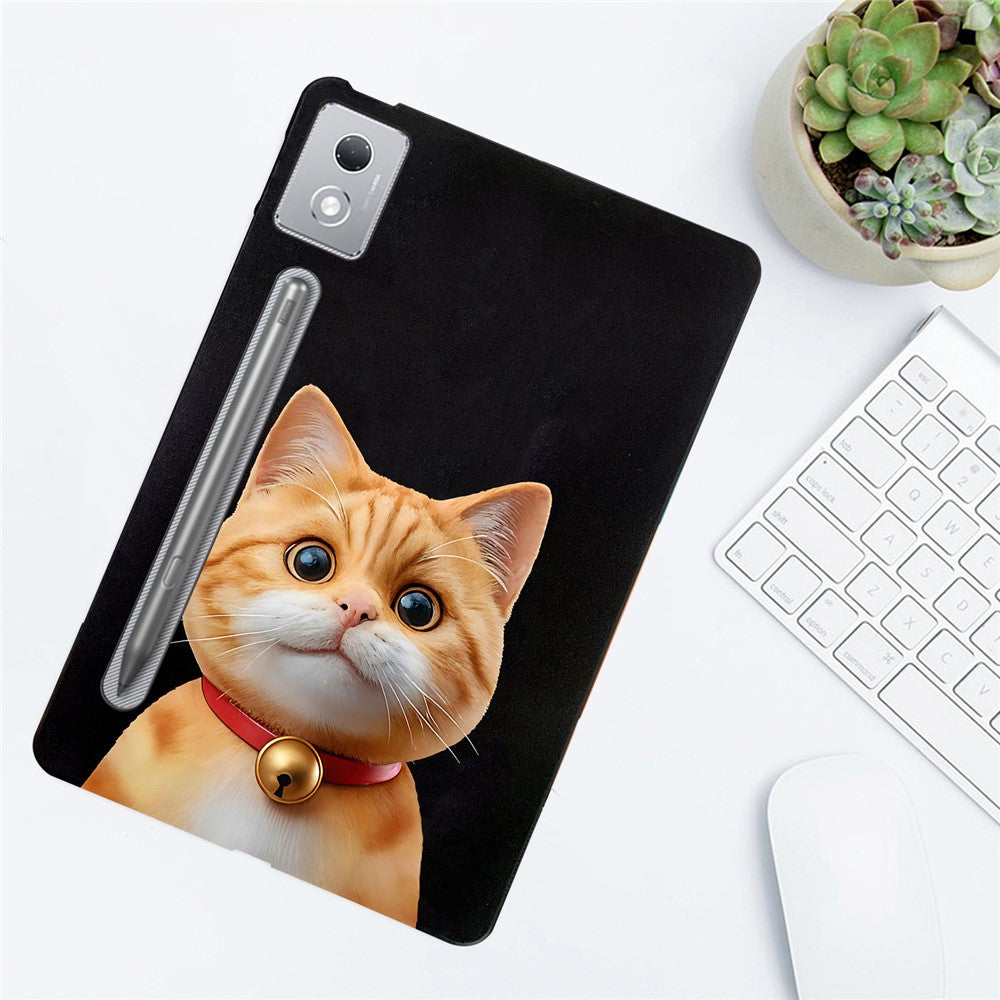 For Lenovo Tab P12 Pro 12.7 2025  /  Xiaoxin Pad Pro 12.7 (2025) Case Pattern Printing Slim TPU Tablet Protective Cover - Shorthair Cat