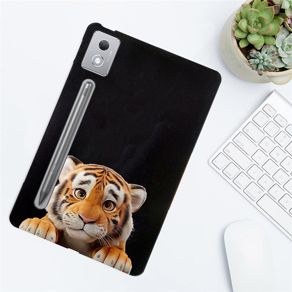 For Lenovo Tab P12 Pro 12.7 2025  /  Xiaoxin Pad Pro 12.7 (2025) Case Pattern Printing Slim TPU Tablet Protective Cover - Little Tiger
