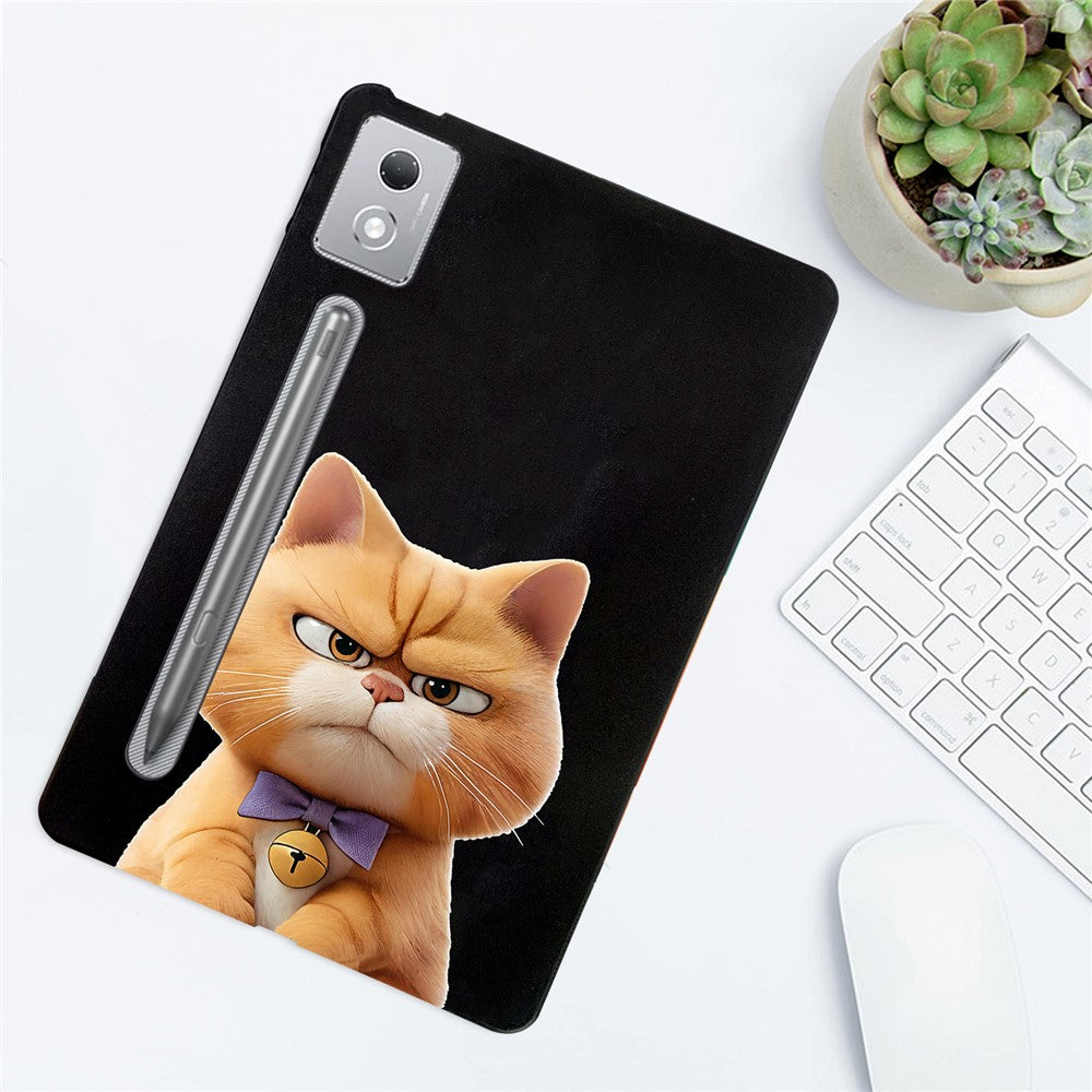 For Lenovo Tab P12 Pro 12.7 2025  /  Xiaoxin Pad Pro 12.7 (2025) Case Pattern Printing Slim TPU Tablet Protective Cover - Garfield Cat