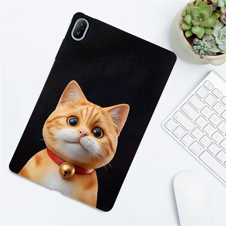 For Huawei MatePad SE 11 Case Pattern Printing Slim TPU Tablet Protective Cover - Shorthair Cat