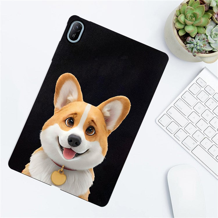 For Huawei MatePad SE 11 Case Pattern Printing Slim TPU Tablet Protective Cover - Corgi