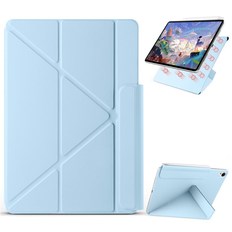 For Huawei MatePad 11.5 S Case PC + PU Leather Origami Stand Magnetic Tablet Cover - Baby Blue