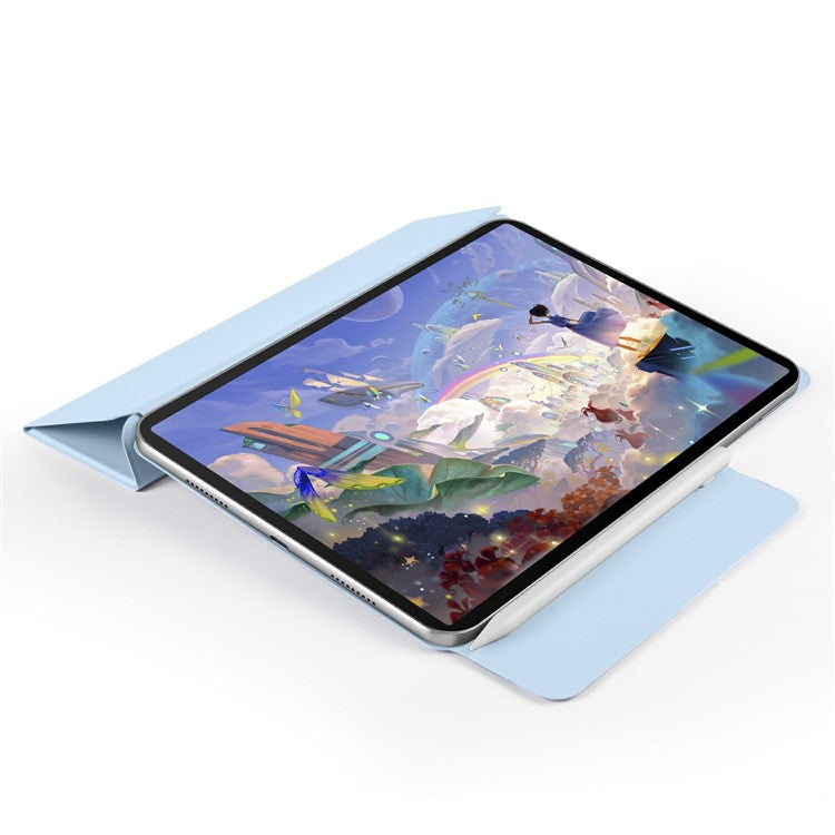 For Huawei MatePad 11.5 S Case PC + PU Leather Origami Stand Magnetic Tablet Cover - Baby Blue