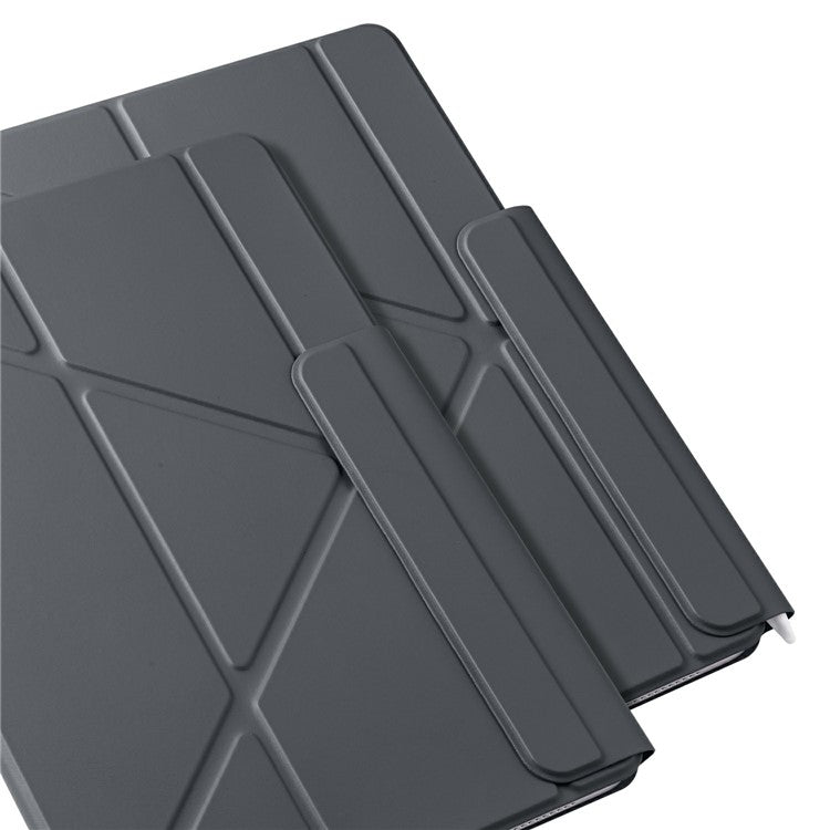 For Huawei MatePad 11.5 S Case PC + PU Leather Origami Stand Magnetic Tablet Cover - Black