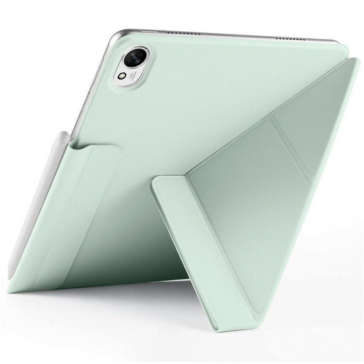 For Huawei MatePad 11.5 S Case PC + PU Leather Origami Stand Magnetic Tablet Cover - Light Green