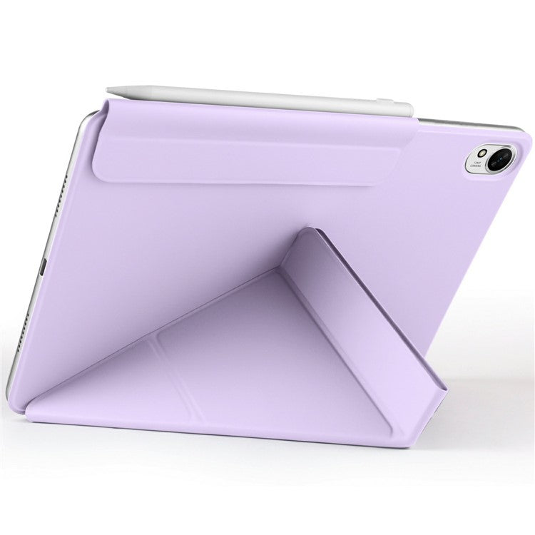 For Huawei MatePad 11.5 S Case PC + PU Leather Origami Stand Magnetic Tablet Cover - Purple