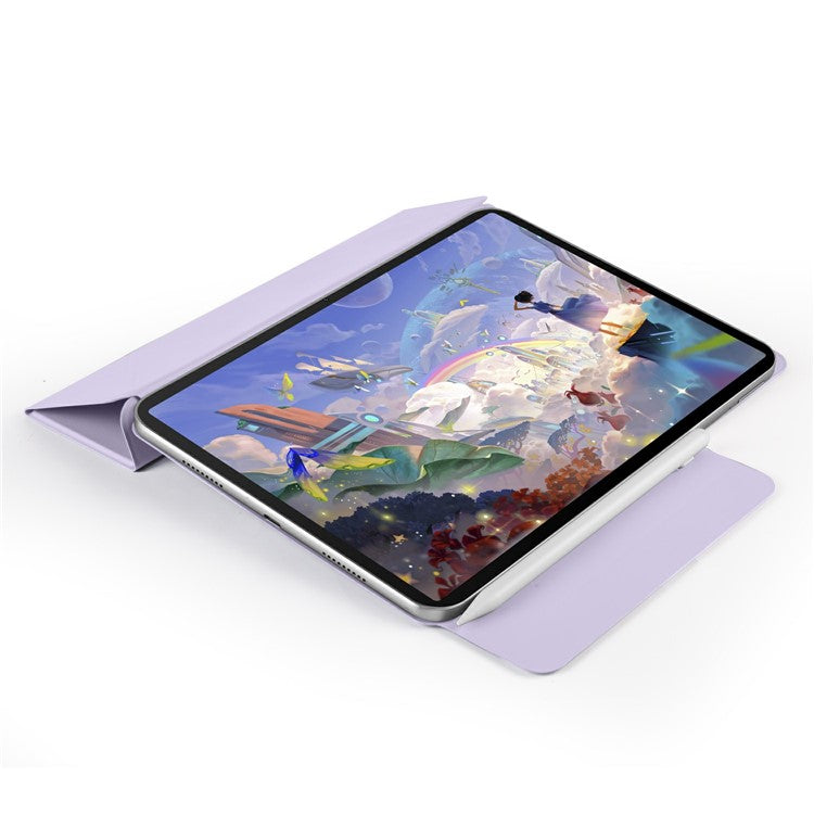 For Huawei MatePad 11.5 S Case PC + PU Leather Origami Stand Magnetic Tablet Cover - Purple