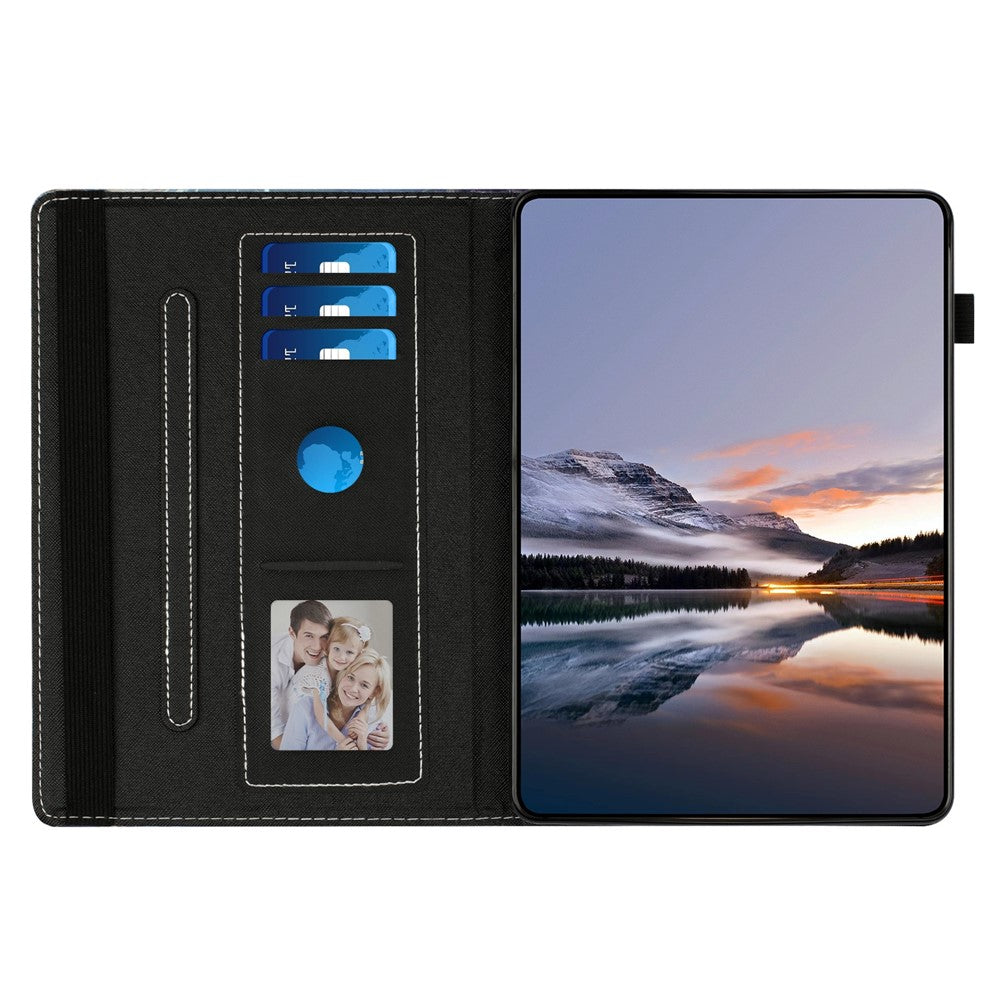 For Lenovo M10 Plus TB-X606F Case Pattern Leather Tablet Cover with Auto Sleep / Wake, Card Holder - Colorful Flowers