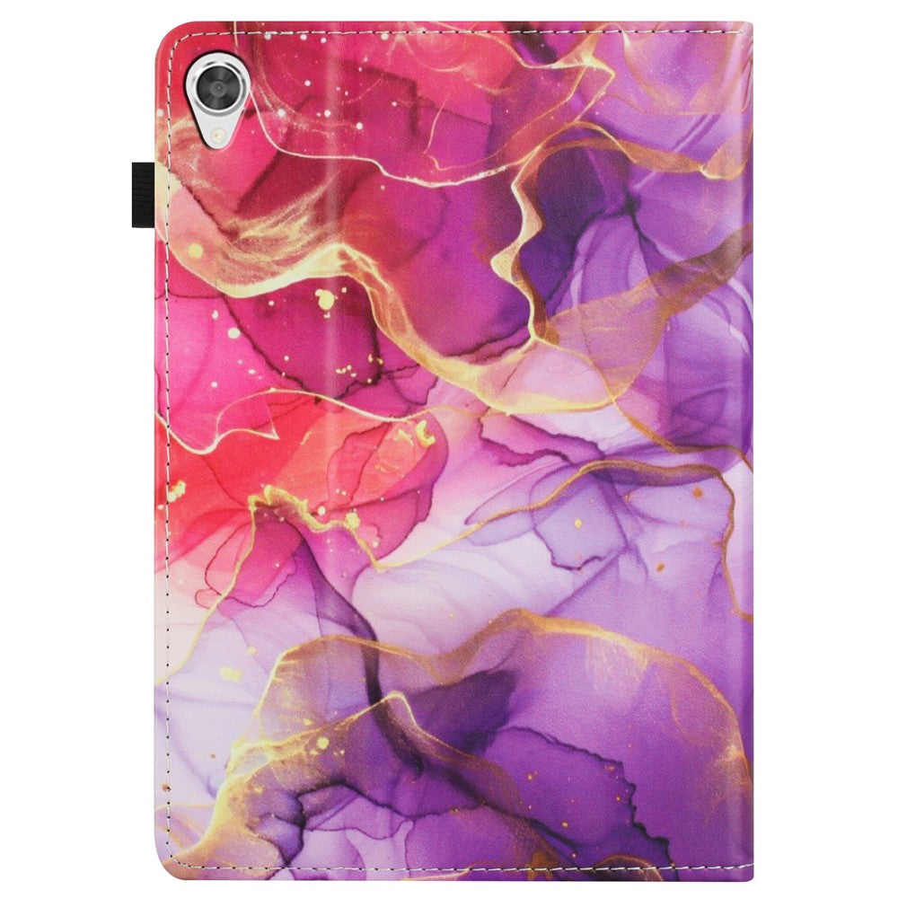 For Lenovo Tab M10 HD Gen 2 Case Pattern Leather Tablet Cover with Auto Sleep / Wake, Card Holder - Pink Gold Marble