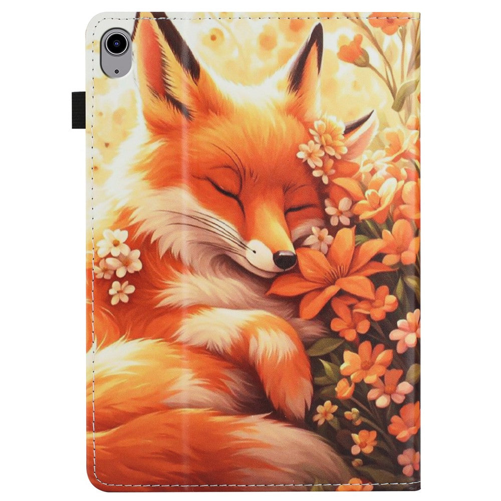 For Lenovo Tab P11 TB-J606F Case Pattern Leather Tablet Cover with Auto Sleep / Wake, Card Holder - White Wolf