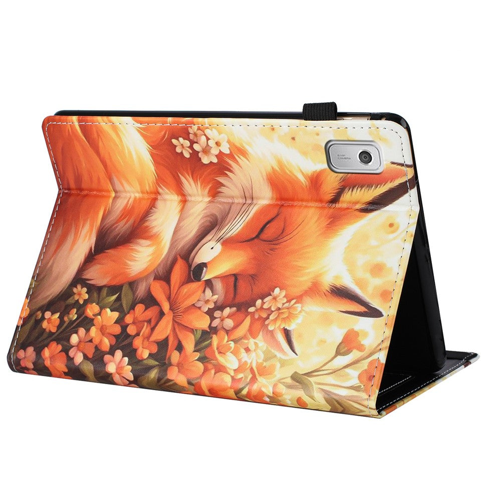 For Lenovo Tab M9 Case Pattern Leather Tablet Cover with Auto Sleep / Wake, Card Holder - Butterfly Reflection