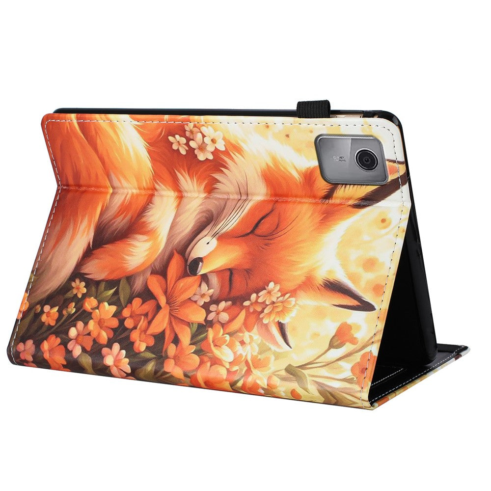 Tablet Case For Lenovo Tab M11 / Xiaoxin Pad 11 2024 Pattern Leather Cover with Auto Sleep / Wake, Card Holder - Musical Note Cat